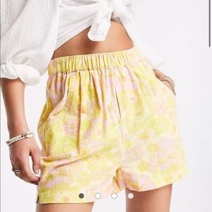 Free People Retro Floral Shorts